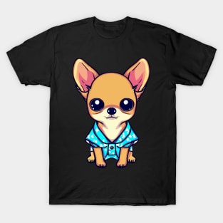 chihuahua dog pet portrait illustration T-Shirt